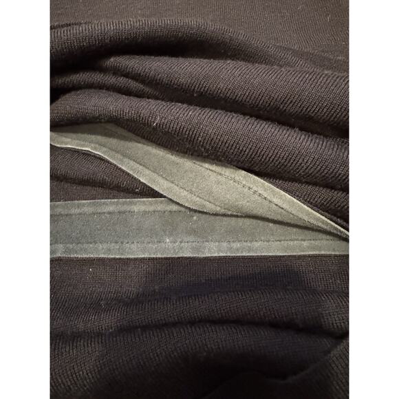 COS Black Knitted Midi Jumper sweater wool Dress With Leather detail size M wow! - Picture 8 of 8